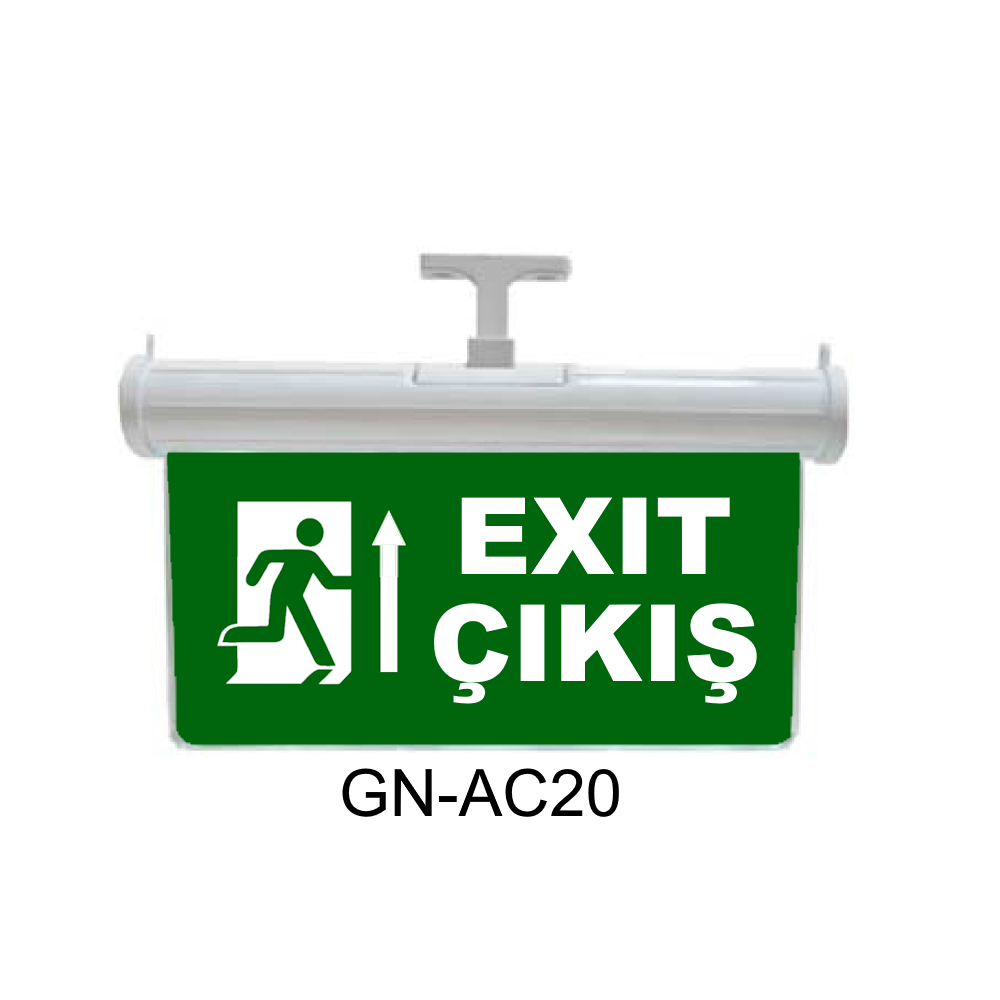 Işıklı Acil Çıkış Levhası (Exit Çıkış Yukarı Koşan Adam) GN-AC20